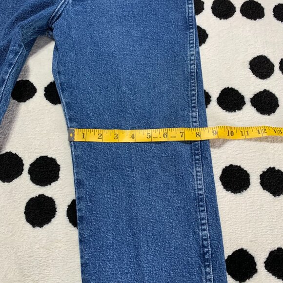 Vintage Wrangler Cowboy Cut Faded Dark Denim Straight Leg Western Jeans - Picture 10 of 12